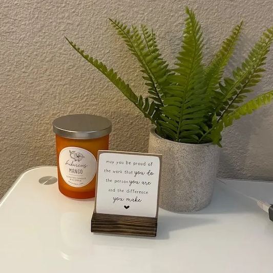 Thank you gift desk decor