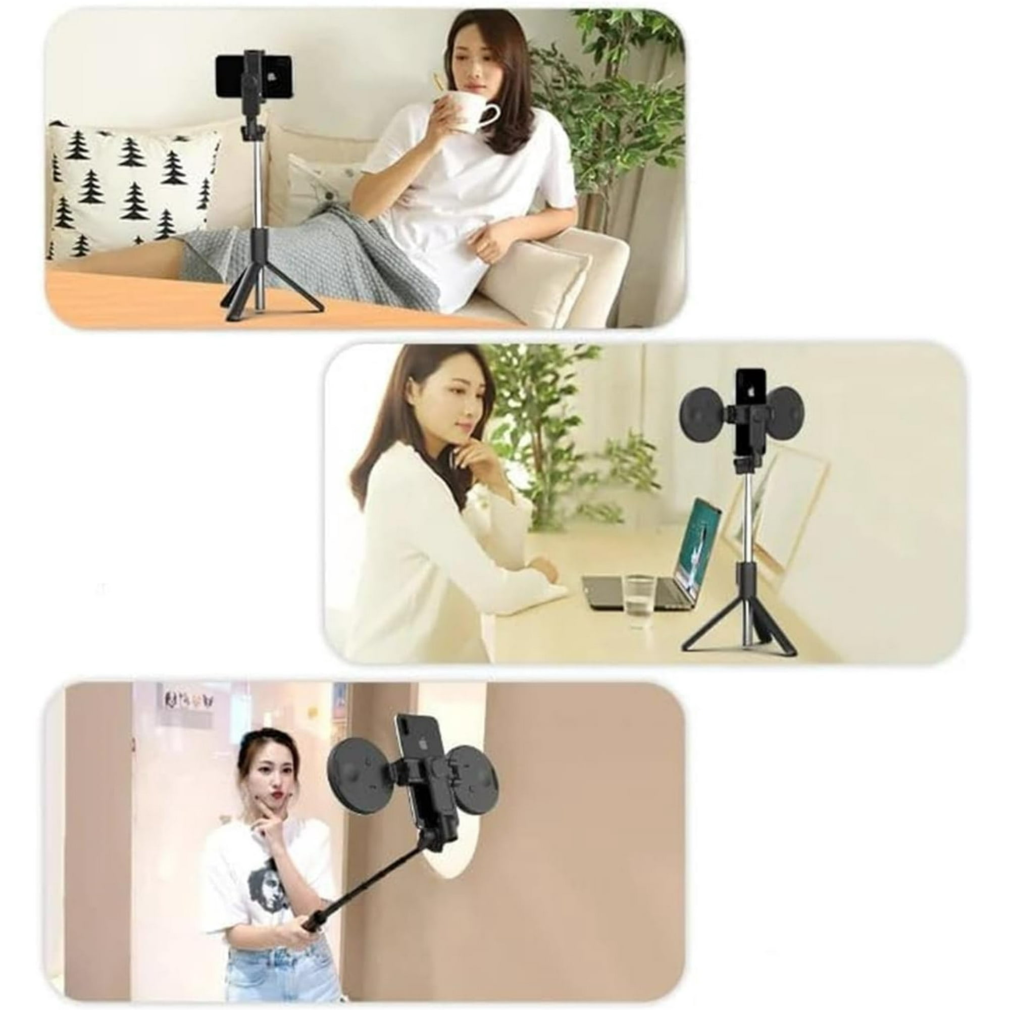 6 in 1 Wireless Bluetooth Selfie Stick with Light