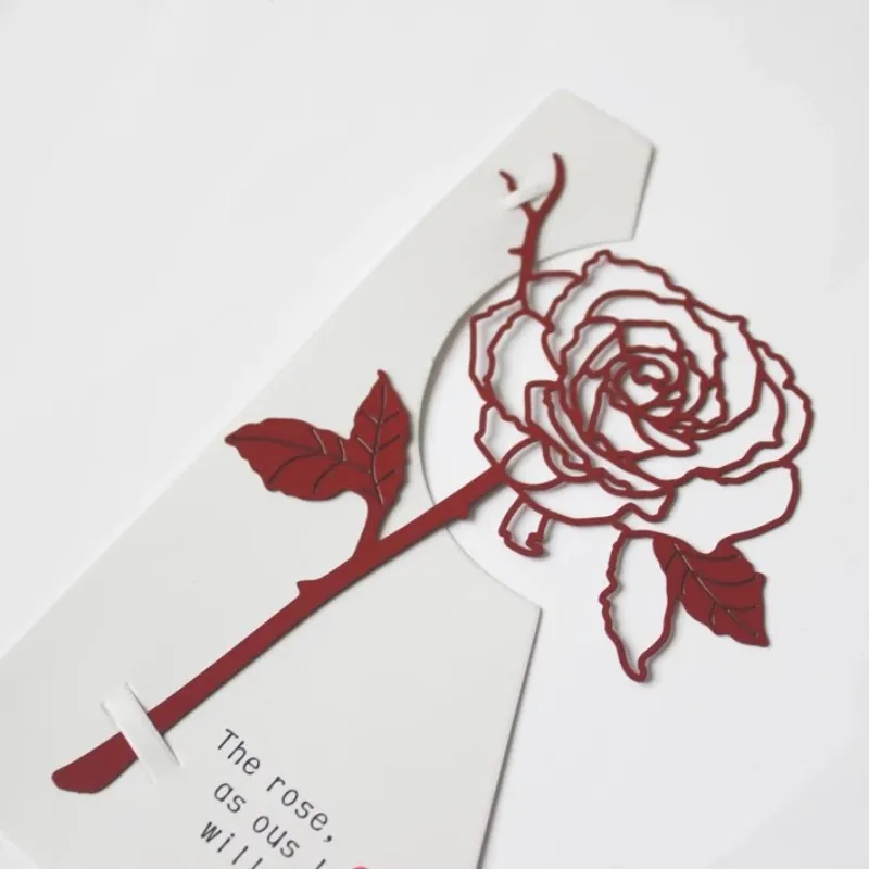 🌸Metal Rose Bookmark✨