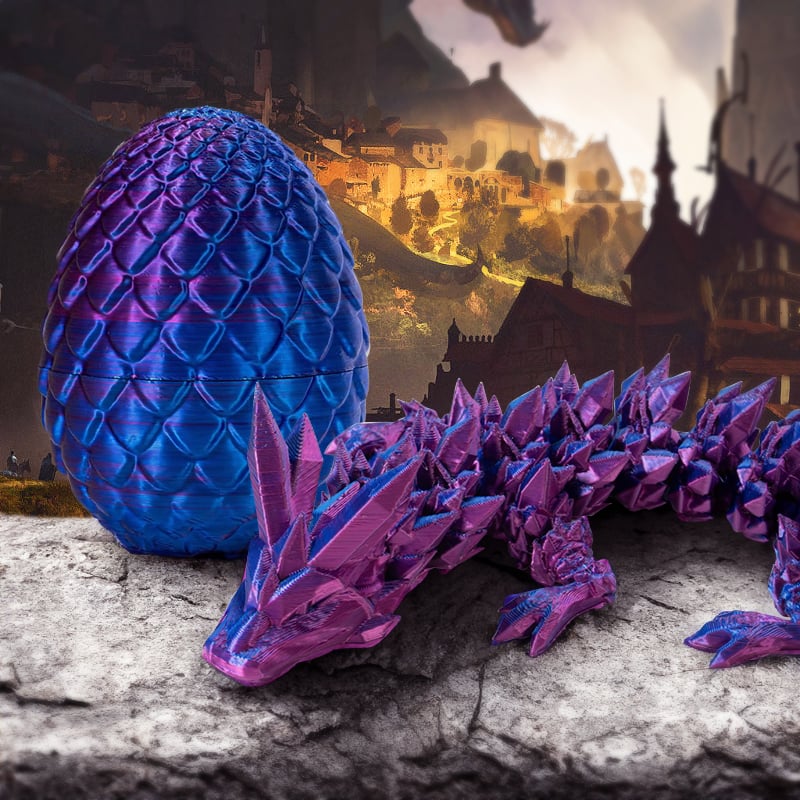 🐉3D 打印铰接式水晶龙
