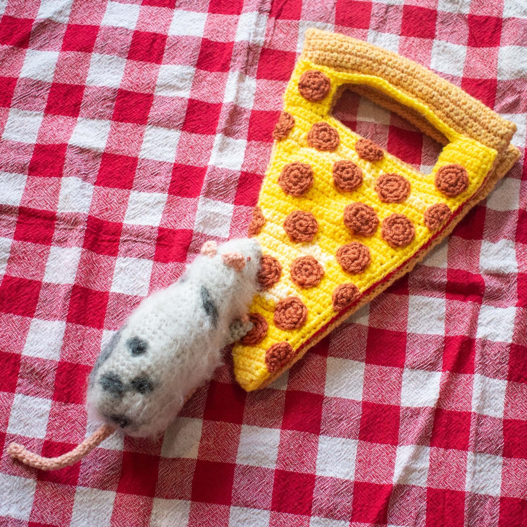 Handmade Pizza Rat Hand Bag❤️