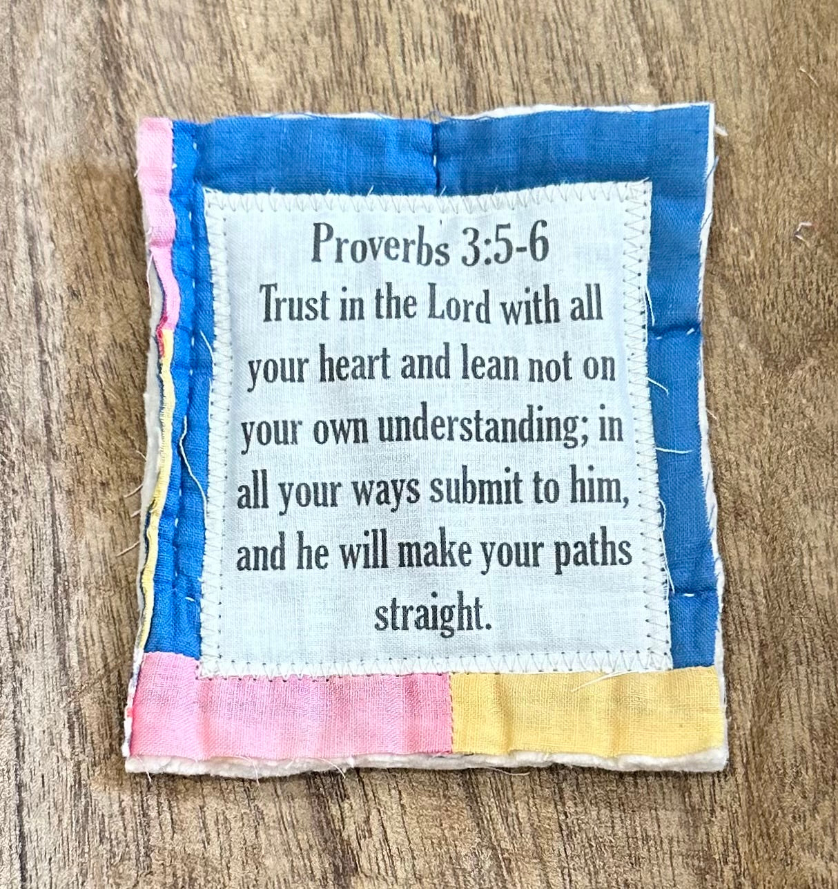 Prayer Quilt with cross inside