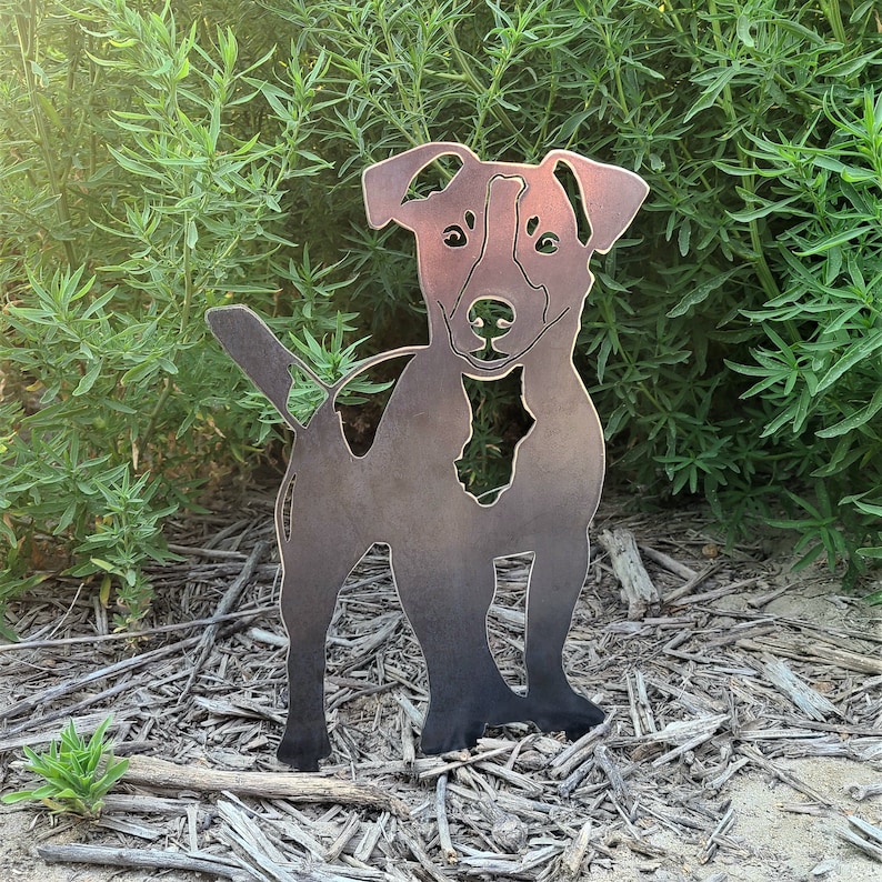 Rust Art - Steel Dog Silhouette