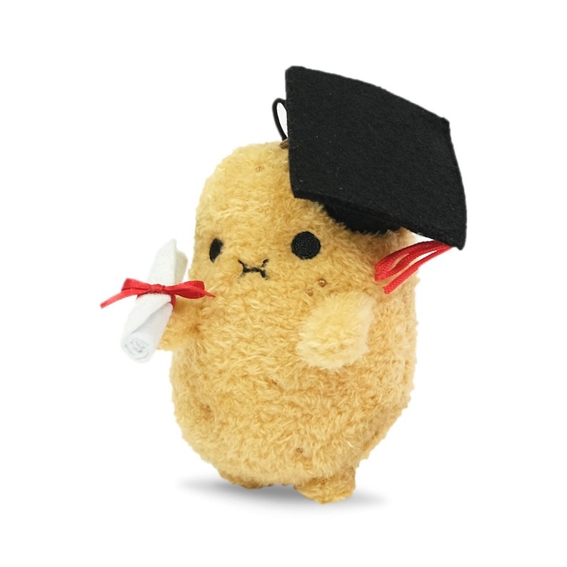 🧡👨‍🎓 Graduation Potato Fluffy Mini Plush Toy 👩‍🎓🧡