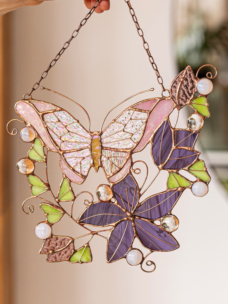 Suncatcher Monarch Butterfly Flowers