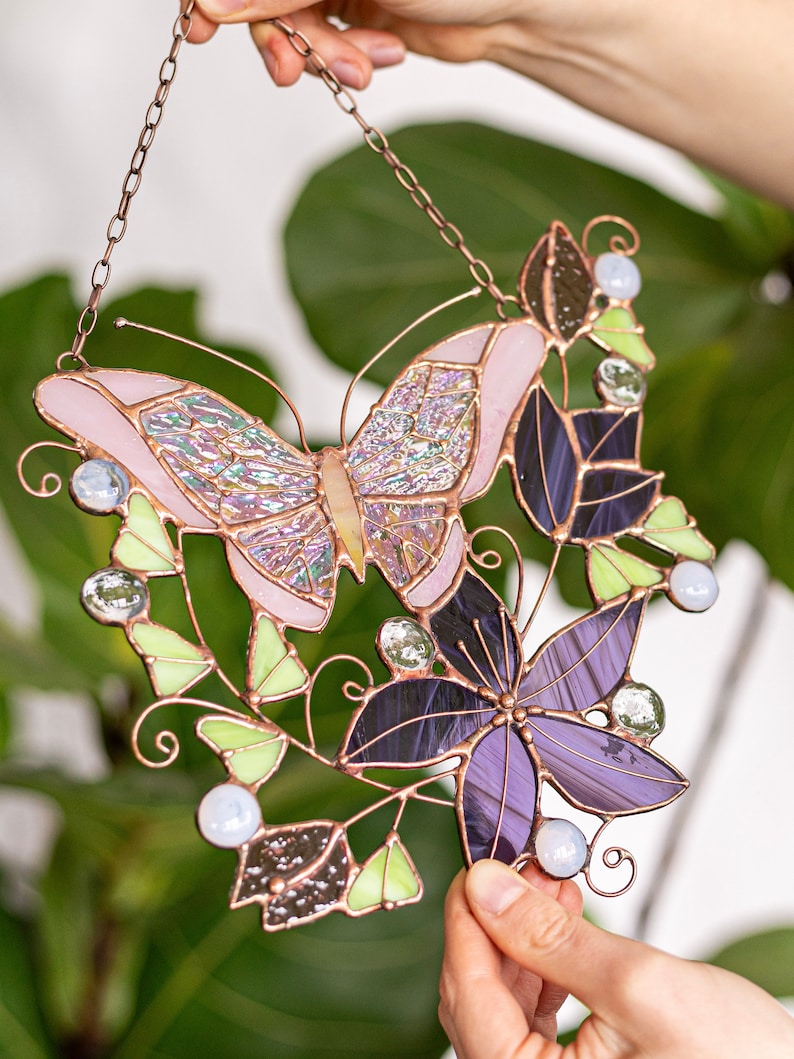 Suncatcher Monarch Butterfly Flowers