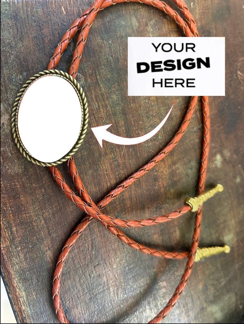 CUSTOM Bolo Tie - Add your picture or logo 