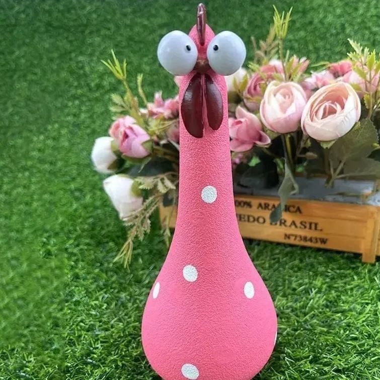 🔥🐓Silly Chicken Garden Statue🐓