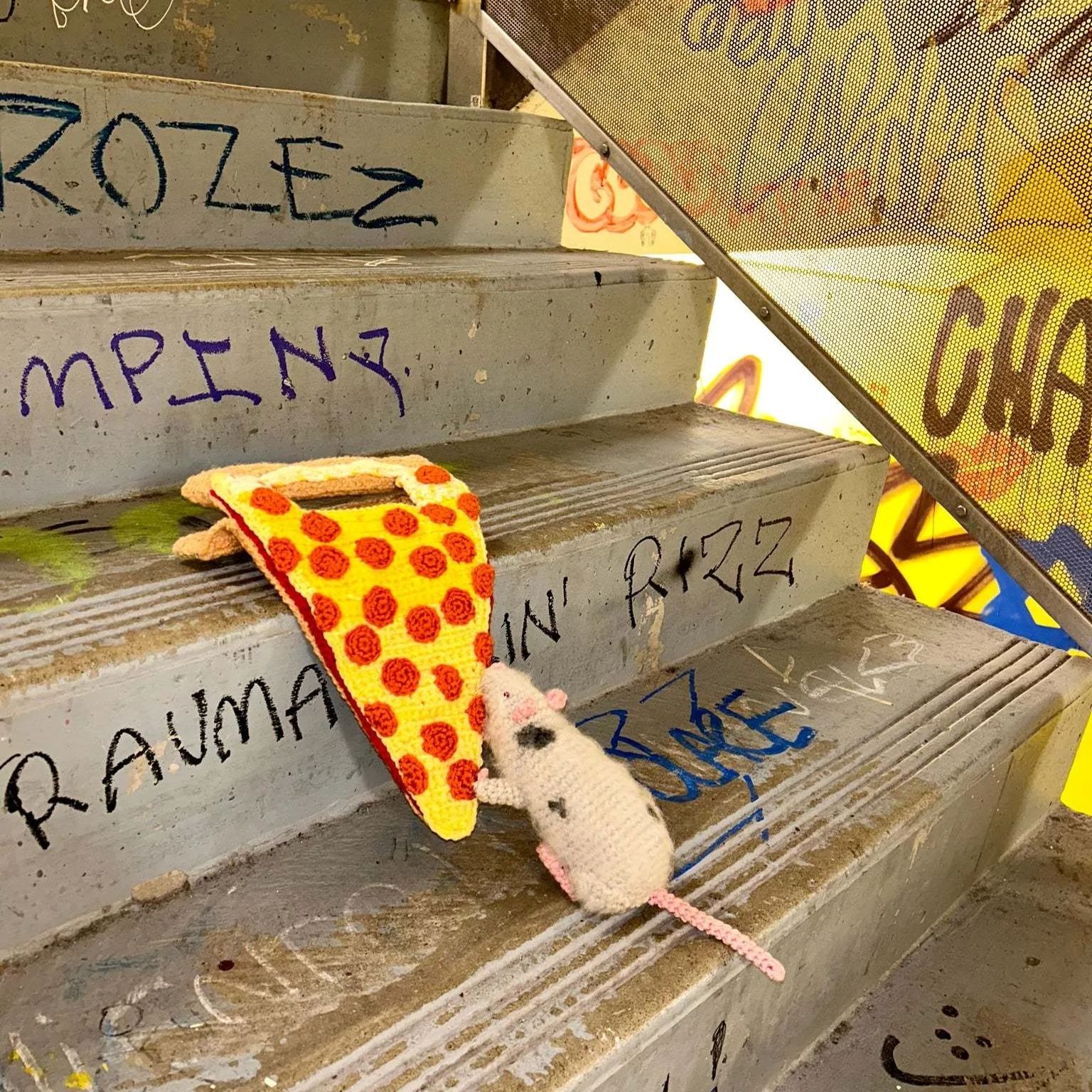 Handmade Pizza Rat Hand Bag❤️