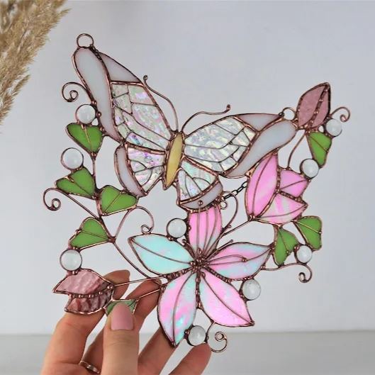 Suncatcher Monarch Butterfly Flowers