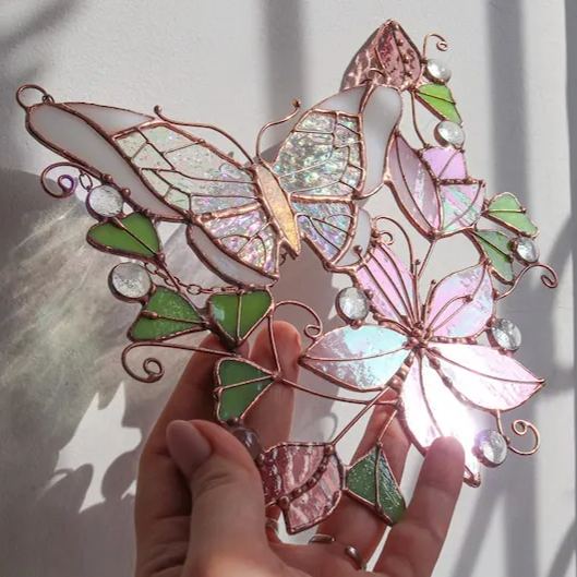 Suncatcher Monarch Butterfly Flowers