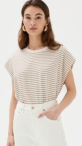 Sleeveless Striped T-shirt