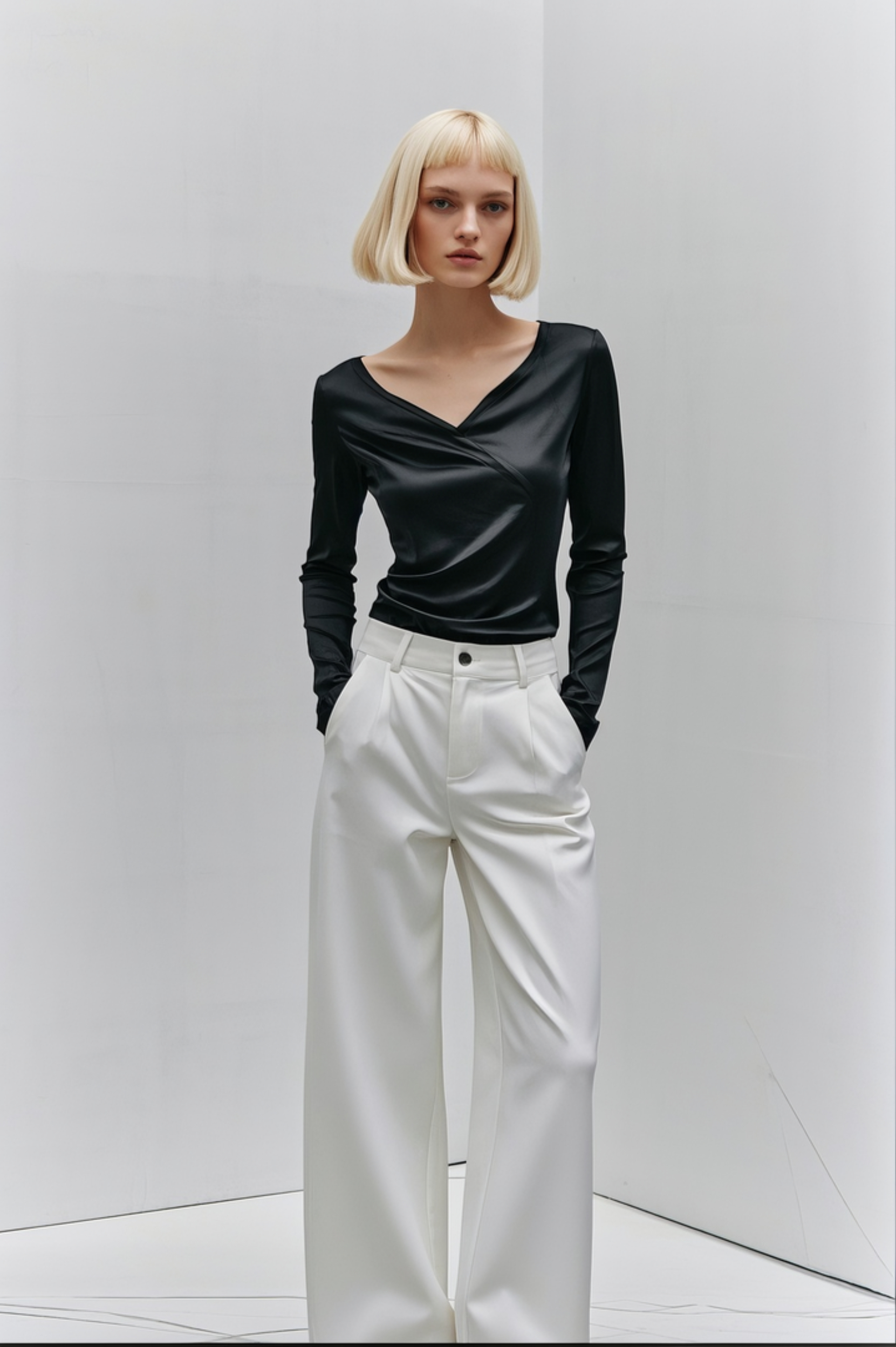 Satin Long Sleeve Top-New Feature Demo2