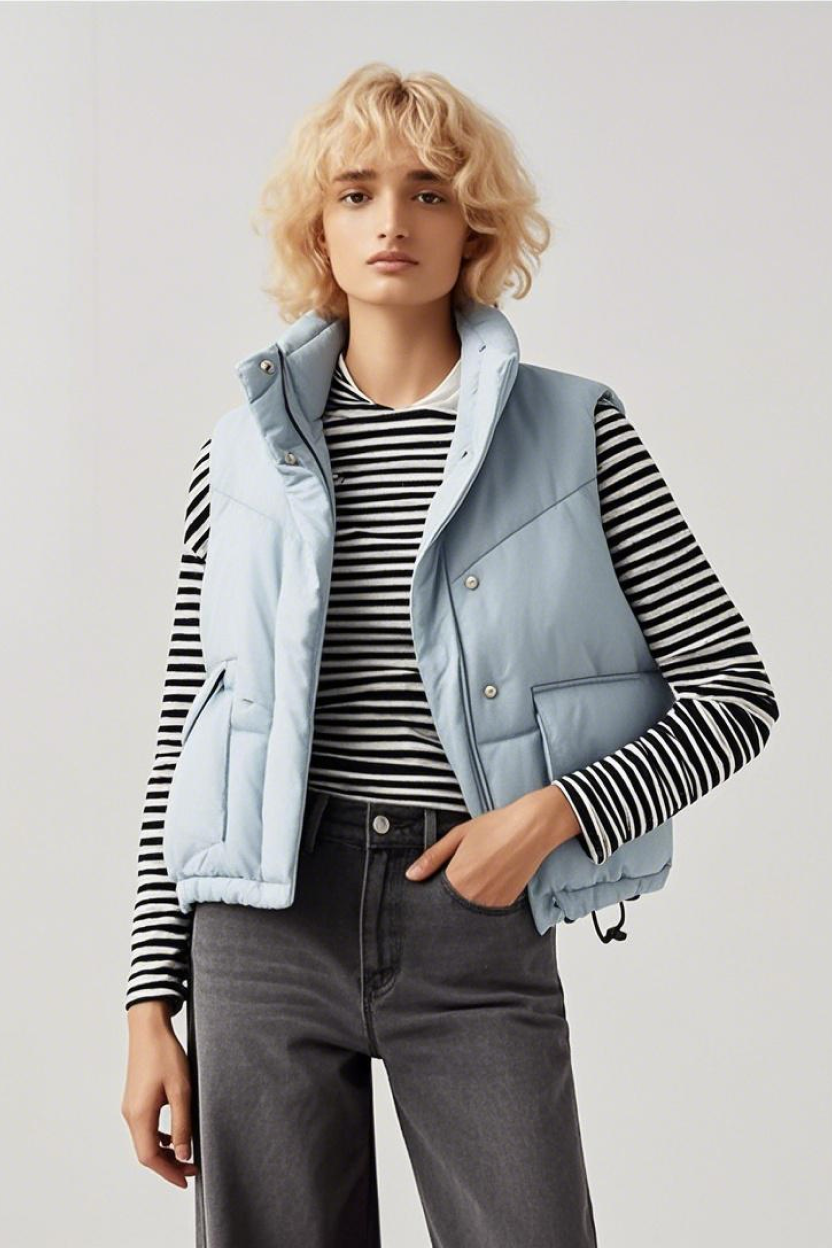 Classic Western Bubble Puffer Vest-New Feature Demo2