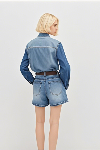 Relaxed Fit Denim Shirt-New Feature Demo2