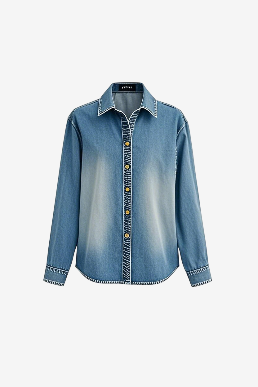 Relaxed Fit Denim Shirt-New Feature Demo2