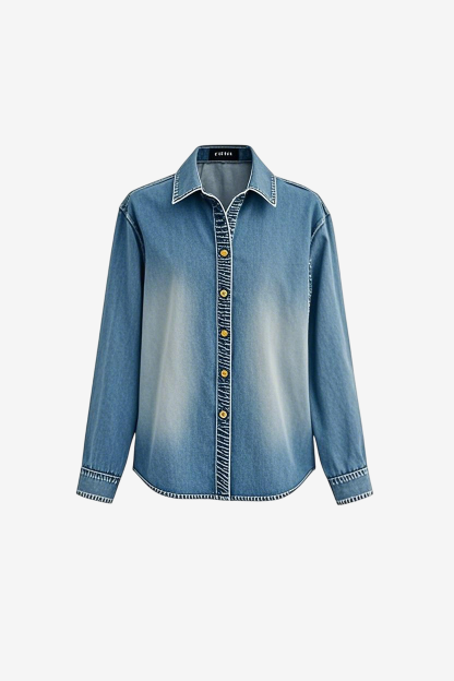Relaxed Fit Denim Shirt-New Feature Demo2