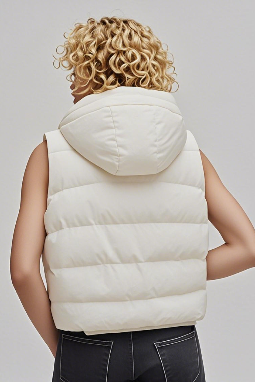 Hooded Western Bubble Puffer Vest