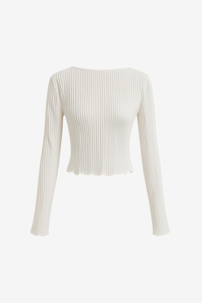 Wide Neck Long Sleeve Top-New Feature Demo2