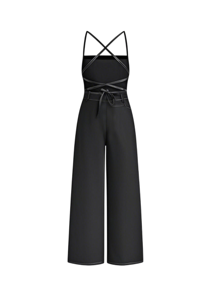 Backless Denim Bodysuit