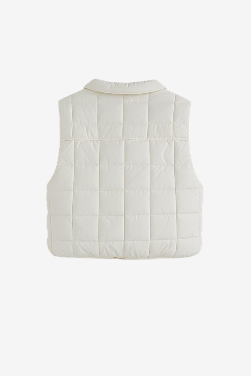 Plaid Western Bubble Puffer Vest