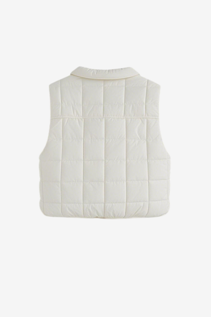 Plaid Western Bubble Puffer Vest