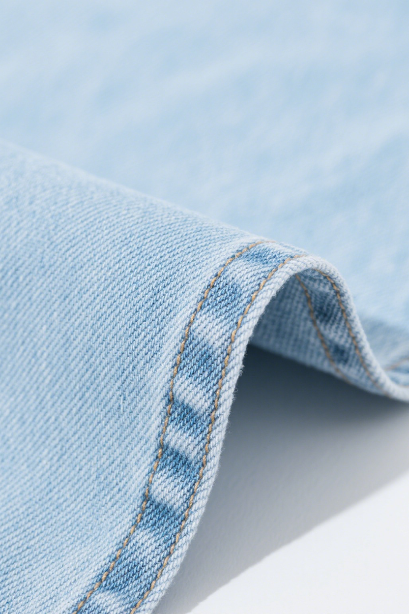 Cropped Short Sleeve Denim Shirt