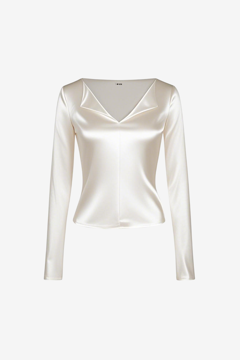 Satin Long Sleeve Top-New Feature Demo2