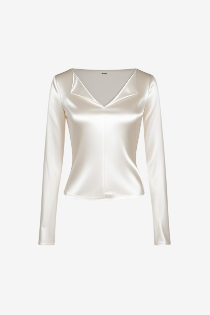 Satin Long Sleeve Top-New Feature Demo2