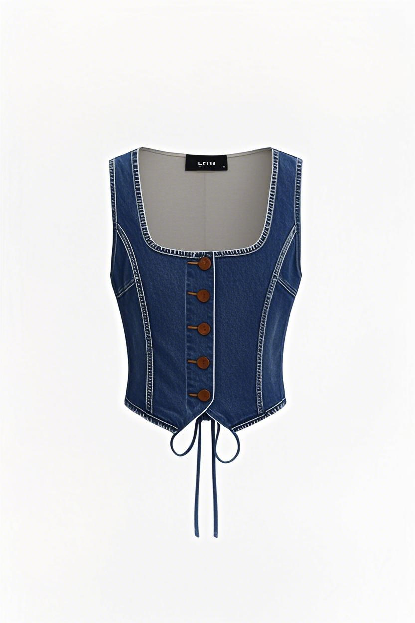 Square Neck Braided Vest-New Feature Demo2