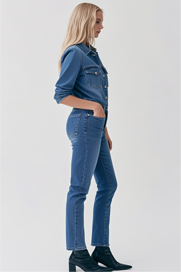 High Rise Slim Straight Women's Jeans