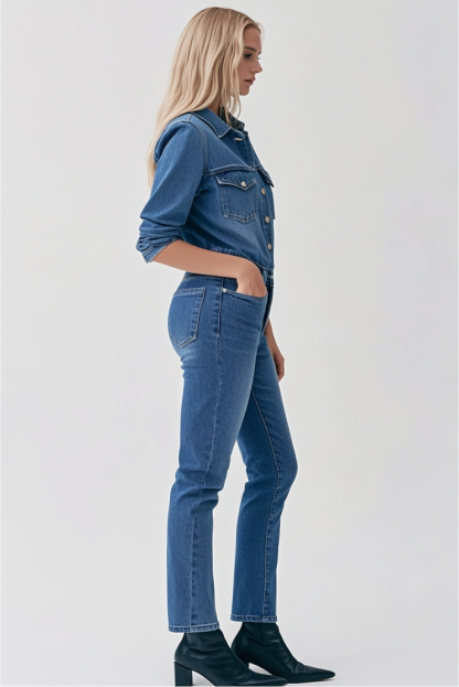 High Rise Slim Straight Women's Jeans