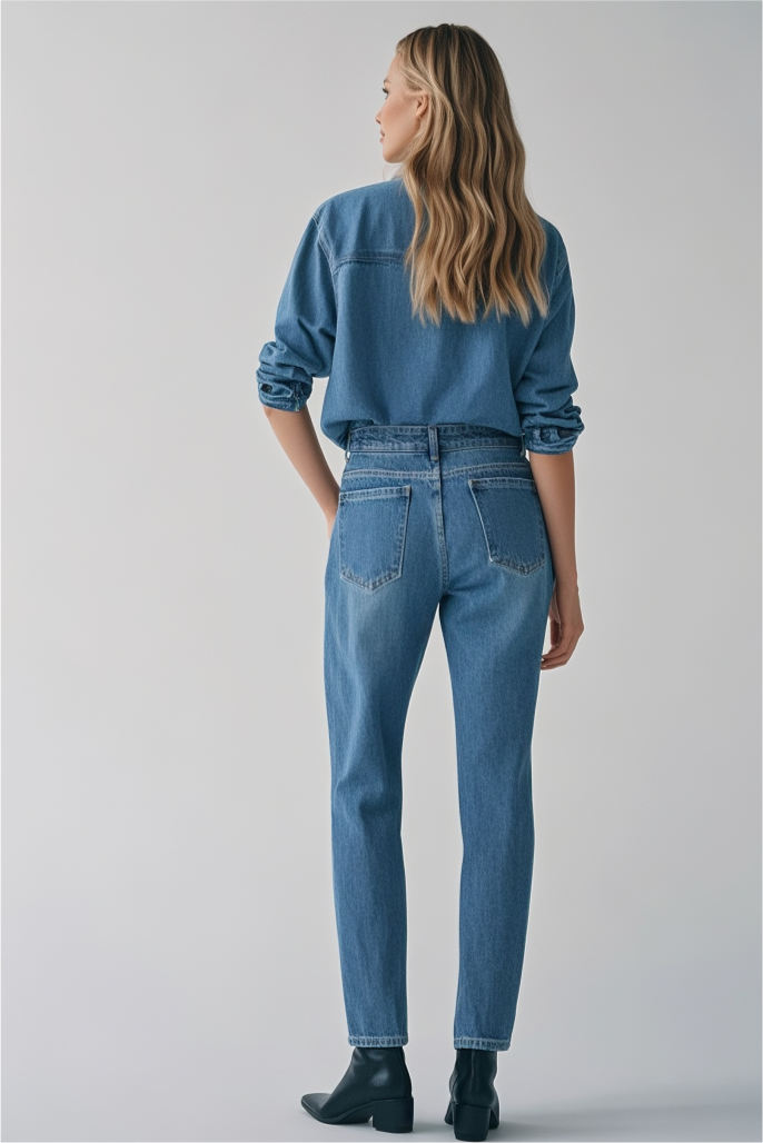 High Rise Slim Straight Women's Jeans