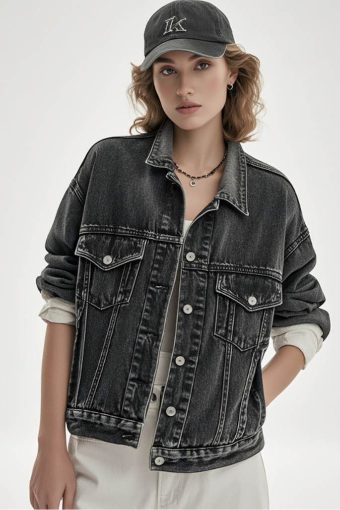 Light Wash 90s Trucker Jacket