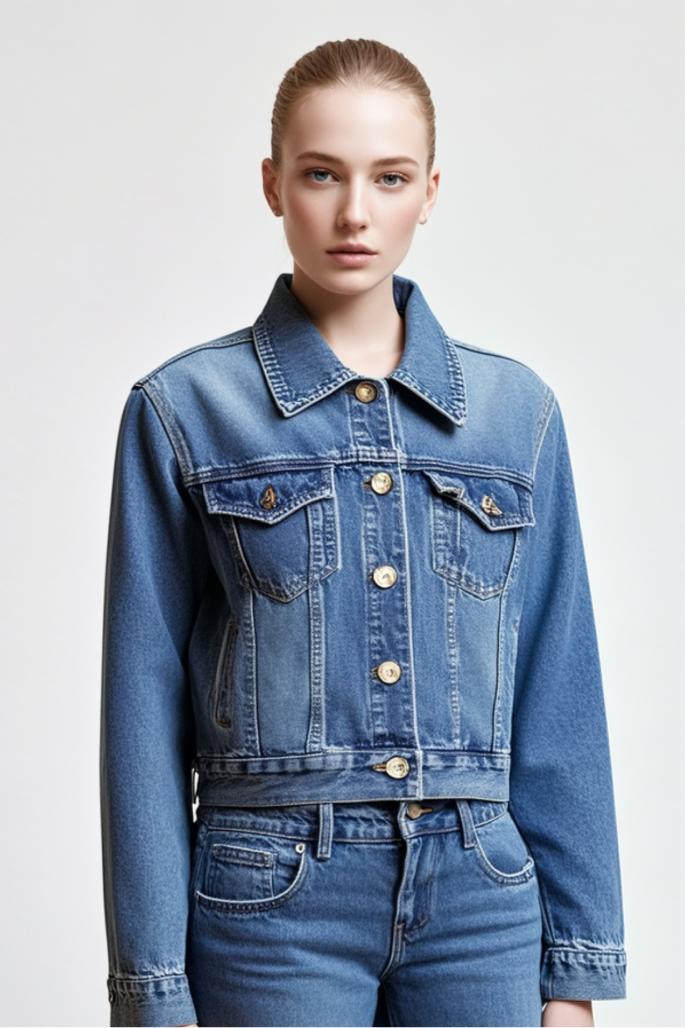 Nellie Denim Biker Jacket