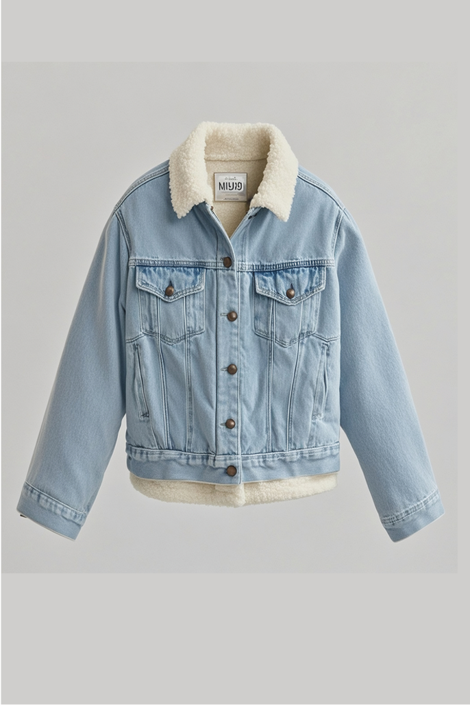 Shrunken '90s Linen Blend Lightweight Trucker Jacket