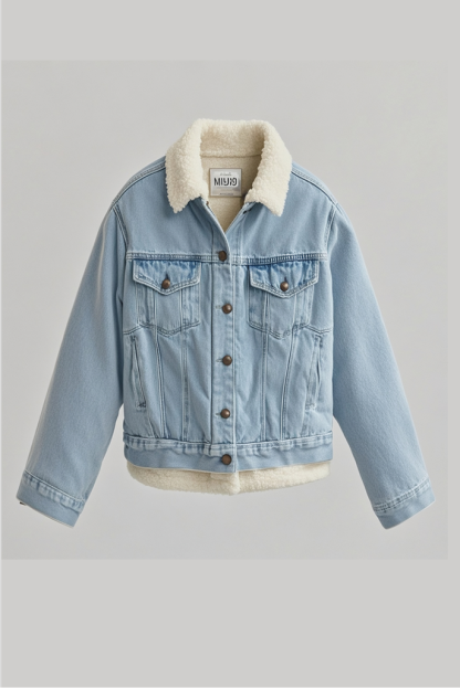 Shrunken '90s Linen Blend Lightweight Trucker Jacket