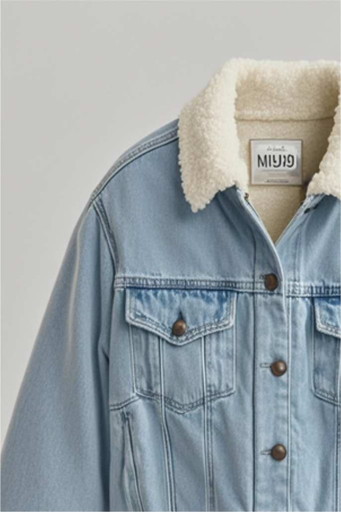 Shrunken '90s Linen Blend Lightweight Trucker Jacket