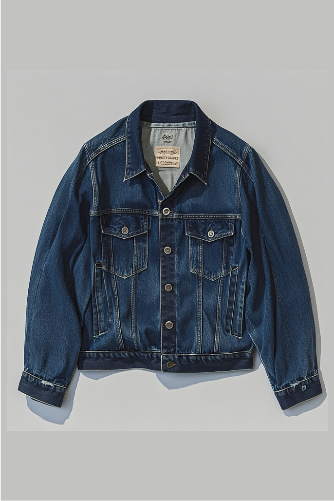 Women Shrunken '90s Linen Blend Lightweight Trucker Jacket