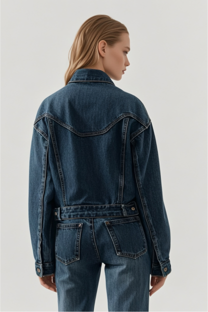 Medium Wash Shrunken '90s Western Trucker Jacket