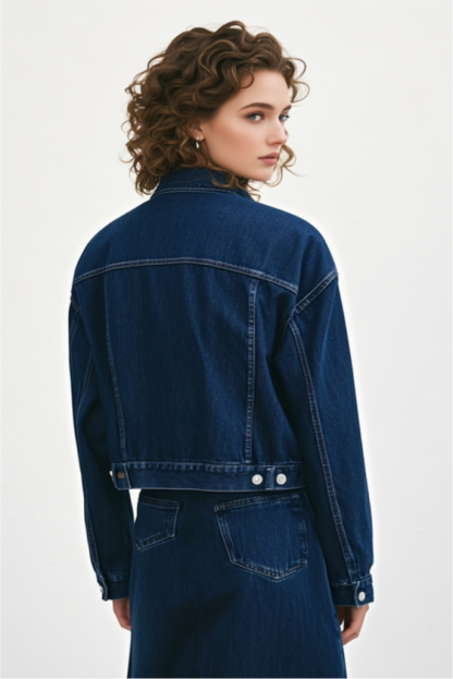 Relaxed Fit Shrunken '90s Western Trucker Jacket