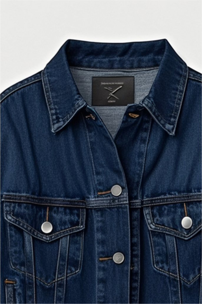 Relaxed Fit Shrunken '90s Western Trucker Jacket