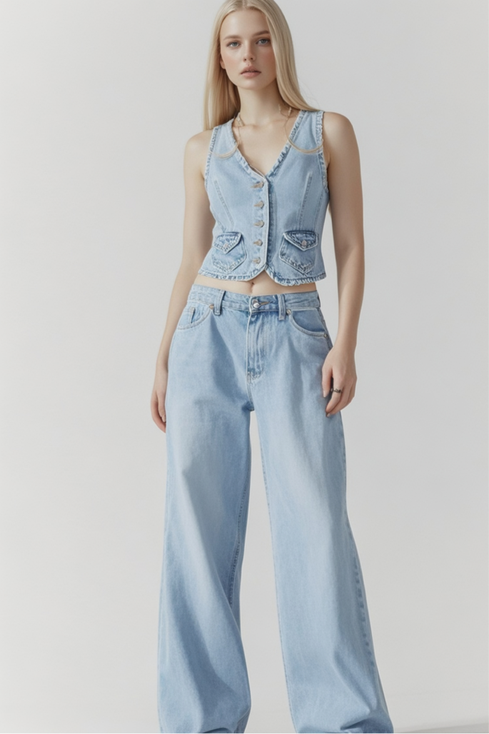 Baggy Dad Wide Leg Women's Jeans