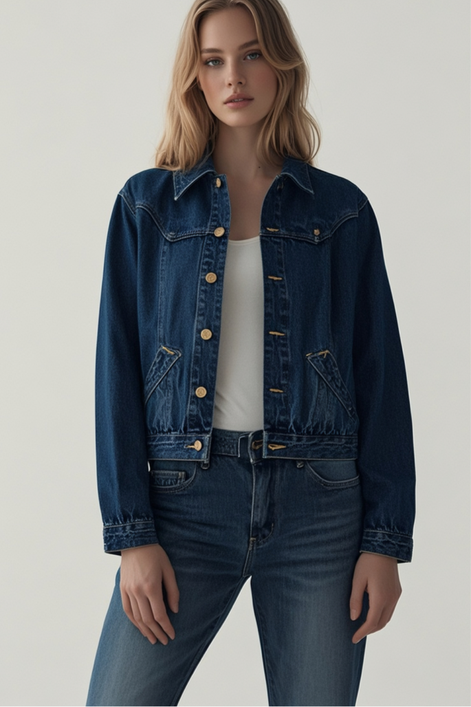 Fasion 90s Stitch Trucker Jacket