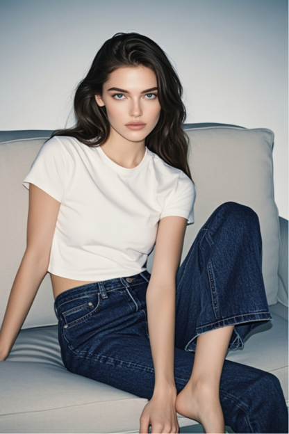 RebelStitch Distressed Straight Leg Jeans