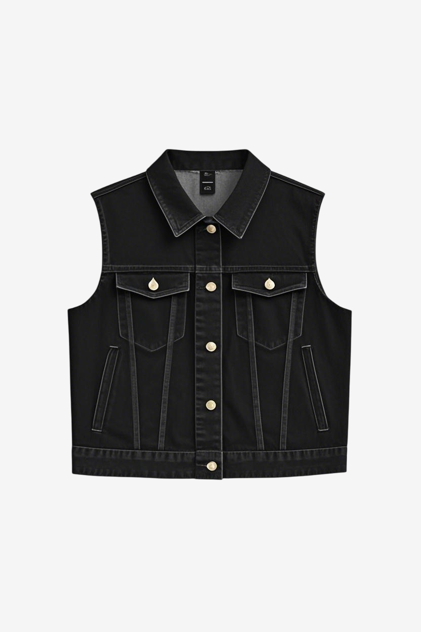 Fashionable Relaxed Trucker Vest