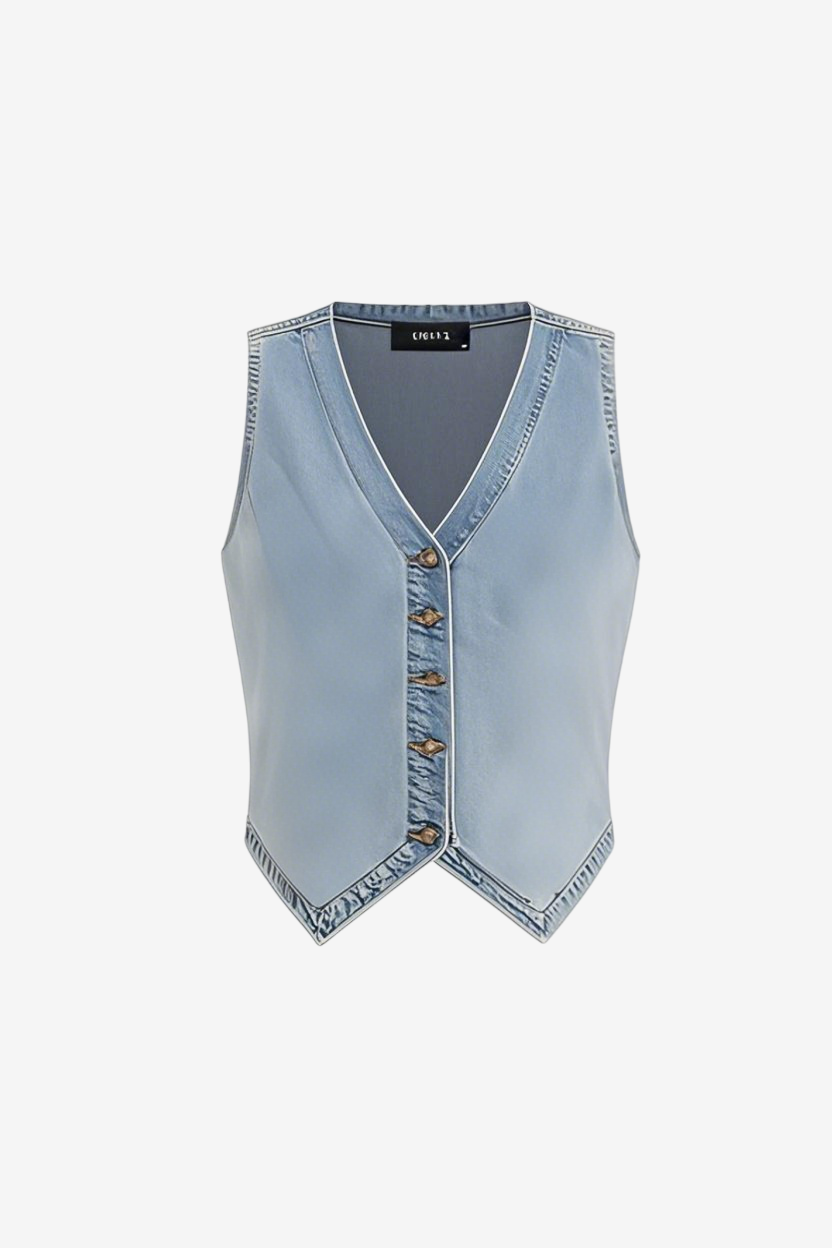 Fitted Relaxed Trucker Vest