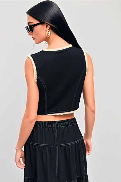 Crop-Slung Lounge Vest