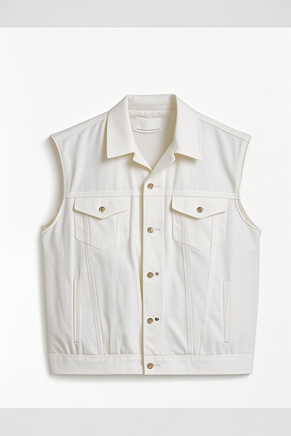Classic Relaxed Trucker Vest-New Feature Demo2