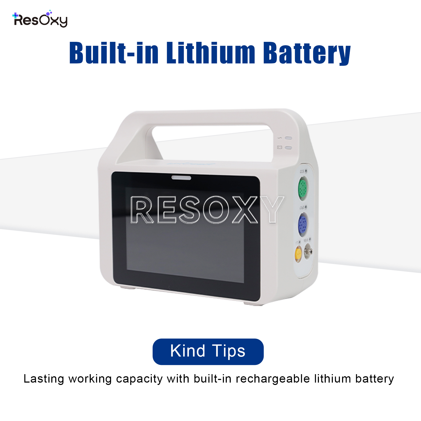 Patient Vital Signs Monitor 5" High Definition Screen ECG/NIBP/TEMP/RESP/SPO2/PR